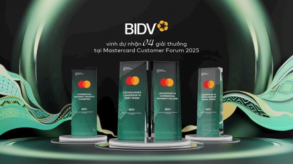 BIDV nhận 04 giải thưởng tại sự kiện Mastercard Customer Forum 2025